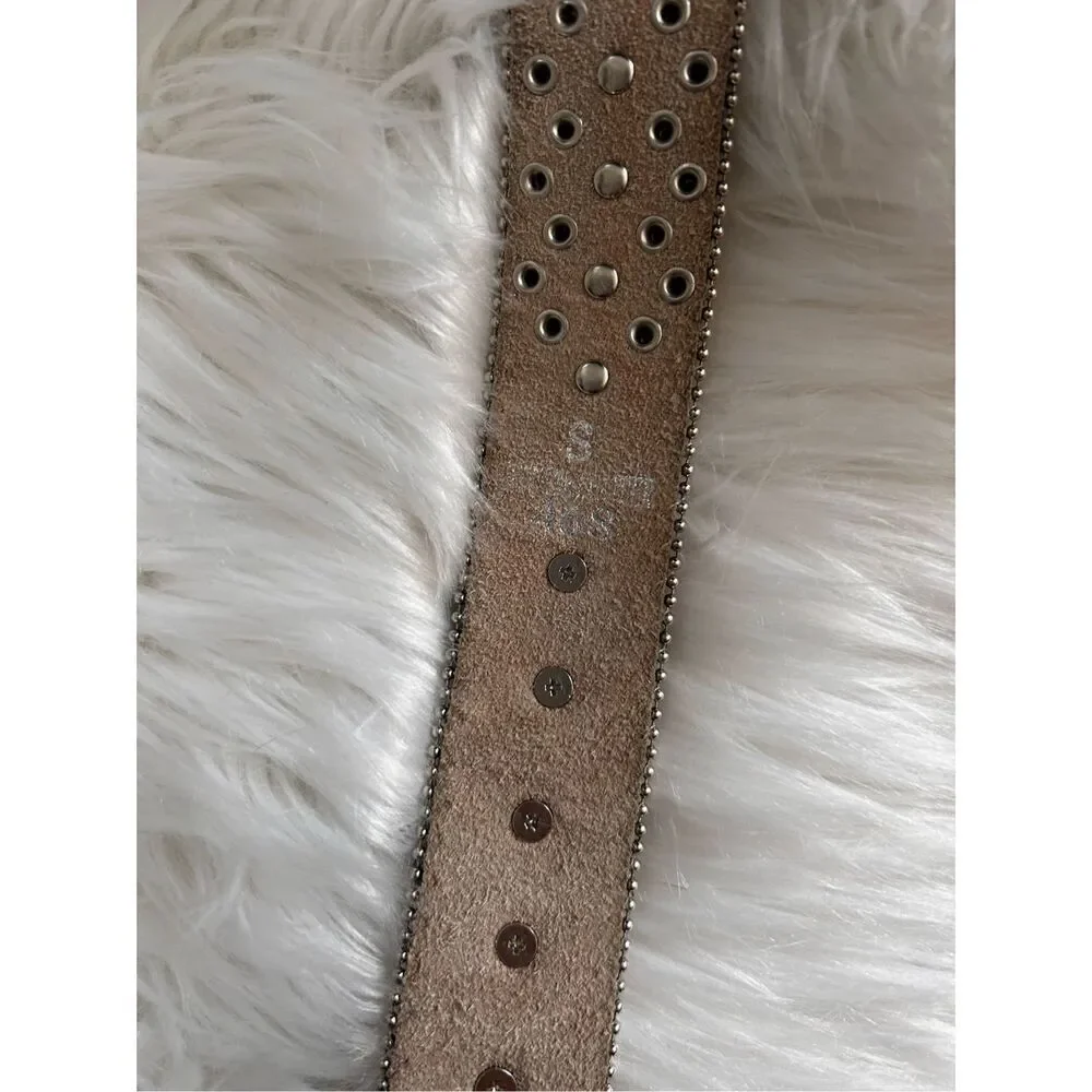BHW Rhinestone Blingy pink leather belt western women’s belt country girl